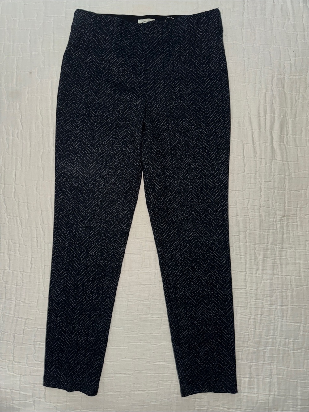 Max Studio Women’s Chevron Ankle Pants - Black/Grey, Size L